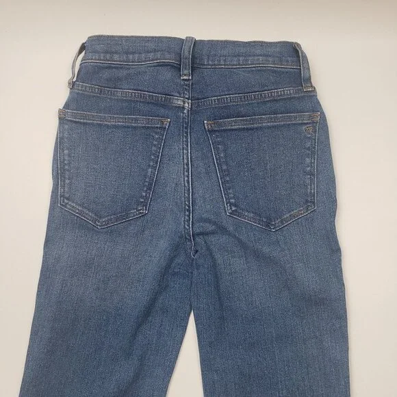 Madewell Taller Kick Out Crop Jeans Cherryville Wash Raw-Hem Womens 23TL [NJ434] - Picture 13 of 16